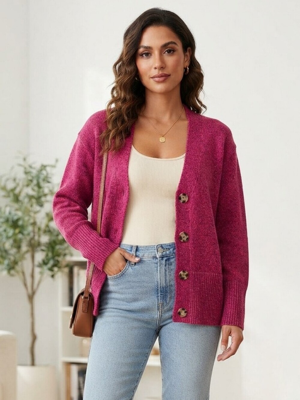 Gap Button Down Cardigan Sweater Pink XXS Oversized